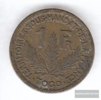 Togo 2 1925 Very Fine Aluminum-Bronze Very Fine 1925 1 Franc Laureate - Togo