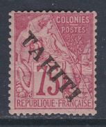 Tahiti N° 17a X Timbre Des Colonies Françaises Surchargé : 75 C. Rose Variété Surcharge Renversée, Trace De Ch. Sinon TB - Neufs