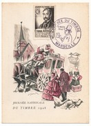 FRANCE - Carte Postale - Journée Du Timbre 1948 - MARSEILLE - Timbre Etienne Arago - Día Del Sello