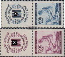 Bohemia And Moravia 62-63 With Zierfeld (complete Issue) Location Can Vary With Hinge 1941 Red Cross - Ungebraucht