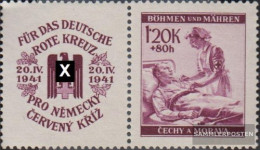 Bohemia And Moravia WZd16 With Zierfeld Unmounted Mint / Never Hinged 1941 Red Cross - Nuevos