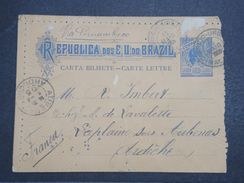 BRÉSIL - Entier Postal ( Carte Lettre Illustrée ) De Maceio Pour La France En 1905 - L 10359 - Postwaardestukken