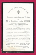 Fiche Religieuse Relative à Un Décès - M. Le Capitaine Louis Vernet - Chevalier De La Légion D'Honneur - Décès