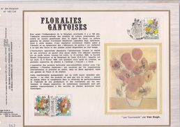 Carte Max CEF Soie 1966-68 Floralies Gantoises - 1971-1980