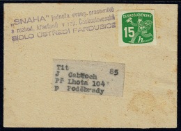 RB 1180 -  1940's Czechoslovakia Newspaper Wrapper With 15h Stamp - Covers