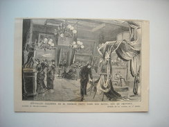 GRAVURE 1883. NOUVELLES GALERIES DE M. DENMAN TRIPP, DANS SON HOTEL, RUE DE PROVENCE, A PARIS. - Stiche & Gravuren