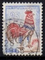 FRANCE - 25 C. Coq Oblitéré Sur Papier Fluo TTB - Used Stamps