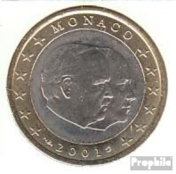 Monaco MON 7 2001 Stgl./unzirkuliert Stgl./unzirkuliert 2001 Kursmünze 1 Euro - Mónaco