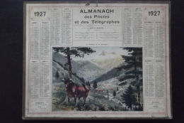 Almanach Postes Et Telegraphes 1927 Carte Yonne - Grand Format : 1921-40