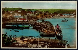 RB 1181 - Coloured Real Photo Postcard - West Rothesay & Steamer Isle Of Bute Scotland - Bute