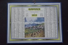 Almanach Postes Et Telegraphes 1955  Carte Yonne Oberthur - Grand Format : 1921-40