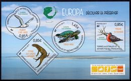 T.A.A.F. // F.S.A.T. 2017 - Europa, Iles Eparses, Faune, Tortue Verte, Oiseaux - BF Neufs // Mnh - Unused Stamps