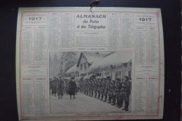 Almanach Postes Et Telegraphes 1917  Pendant La Grande Guerre Carte Cote D'or - Grand Format : 1921-40