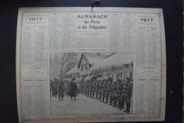 Almanach Postes Et Telegraphes 1917  Pendant La Grande Guerre Carte Cote D'or - Big : 1921-40