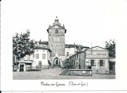 Superbe  Carte  Photo  De  VERDUN-sur-GARONNE   ( 82 )  Vue  De  La  Place  Et  Son  Café En 1960 - Verdun Sur Garonne