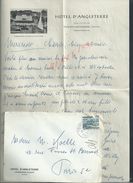 LETTRE COMMERCIALE HOTEL D ANGLETERRE A OUCHY LAUSANNE SUISSE 2 PAGES : - Suisse