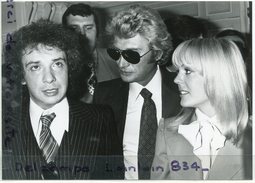 - Photo De Presse - Original - Johnny HALLYDAY, Mariage De Michel SARDOU,avec Elisabeth HASS, Le 14-10-1977, TBE, Scans. - Personalidades Famosas