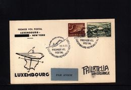 Luxembourg 1955 First Flight Luxembourg - New York - Covers & Documents