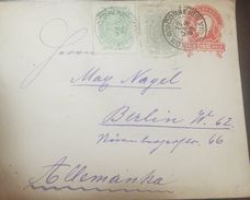 L) 1893 BRAZIL, UNITED STATES OF BRAZIL, OLIVE GREEN, 50 REIS, SOUTH CROSS, CIRCULATED COVER FROM BRAZIL TO GERMANY, XF - Cartas & Documentos