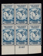 Sc#733 Byrd Antarctic 3-cent Issue Mint Never Hinged MNH Plate # Block Of 6 - Numero Di Lastre