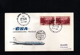 Luxembourg 1969 Flight Luxembourg - Praha - Cartas & Documentos