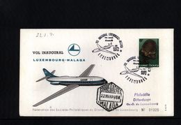 Luxembourg 1970 Flight Luxembourg - Malaga - Covers & Documents