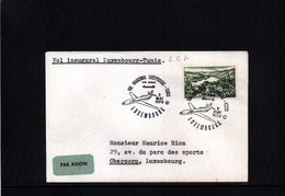 Luxembourg 1970 Flight Luxembourg - Tunis - Cartas & Documentos