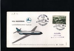 Luxembourg 1970 Flight Luxembourg - Tunis - Cartas & Documentos