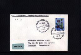 Luxembourg 1970 Flight Luxembourg - Amsterdam - Cartas & Documentos