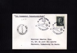 Luxembourg 1971 Flight Luxembourg - Rome - Cartas & Documentos