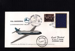 Luxembourg 1972 Flight Luxembourg - Ibiza - Storia Postale