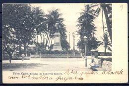 1903 , MÉXICO , TARJETA POSTAL CIRCULADA , VERACRUZ , ESTATUA DE GUTIÉRREZ ZAMORA - Mexique
