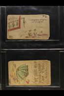 HAND ILLUSTRATED POSTAL CARDS - UNITED STATES 1884/7 Fabulous Collection Of Hand Painted Postcards With A Wealth Of Soci - Altri & Non Classificati