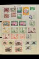 WORLD COLLECTION 1850's To 1980's Mint & Used Mostly All Different Stamps On A Thick Pile Of Leaves, We See Abu Dhabi Th - Autres & Non Classés