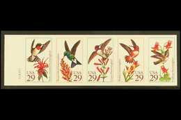 BIRDS - HUMMINGBIRDS UNITED STATES 1992 29c Hummingbirds IMPERF PROOF BOOKLET PANE Of Five In Finished Design, Scott 264 - Sin Clasificación