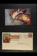 NATIVE AMERICANS 1904-89 Group Of Cards And Covers Incl Three Different Early 1900's Ppc's, 1938 "Plains Hotel, Cheyenne - Sin Clasificación