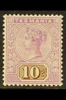 TASMANIA 1892-99 10s Mauve & Brown, SG 224, Fine Mint, Very Fresh. For More Images, Please Visit Http://www.sandafayre.c - Sonstige & Ohne Zuordnung