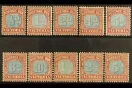 VICTORIA POSTAGE DUES 1890-94 Complete Set, SG D1/D10, Fine Mint. (10 Stamps) For More Images, Please Visit Http://www.s - Autres & Non Classés