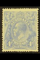 1918-23 4d Pale Milky Blue, George V Head, SG 65b, Fine Mint. For More Images, Please Visit Http://www.sandafayre.com/it - Andere & Zonder Classificatie