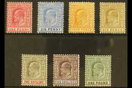 1902-10 Watermark Crown CA Complete Set, SG 62/70, Fine Mint, Mostly Very Fine. (7 Stamps) For More Images, Please Visit - Other & Unclassified