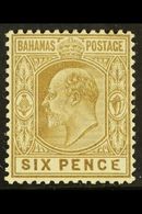 1911 6d Bistre-brown, Wmk Mult Crown CA, With MALFORMED "E" Variety, SG 74a, Lightly Hinged Mint. For More Images, Pleas - Altri & Non Classificati