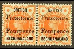 1889 4d On ½d Vermilion, SG 53, HORIZ PAIR Very Fine Mint. For More Images, Please Visit Http://www.sandafayre.com/itemd - Other & Unclassified