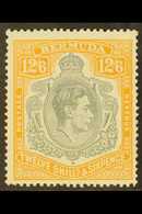 1944 12s.6d Grey And Pale Orange, BROKEN LOWER RIGHT SCROLL, SG 120ce, Superb Never Hinged Mint, Rare ! For More Images, - Bermudes