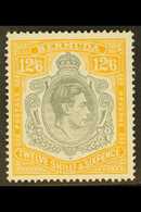 1947 12s.6d Grey And Yellow (LEMON), SG 120d, Superb Never Hinged Mint. For More Images, Please Visit Http://www.sandafa - Bermudes