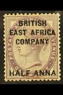 1890 ½a On ½d Deep Purple, SG 1, Mint, Small Hinge Thin, Cat.£275. For More Images, Please Visit Http://www.sandafayre.c - Brits Oost-Afrika