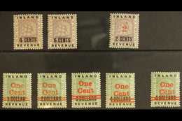 1888-90 Group Of Surcharges Incl. 1888-9 4c With Large "4" Variety, 6c With Straight Top To "6," 1889 "2" On 2c & 1890 1 - Brits-Guiana (...-1966)