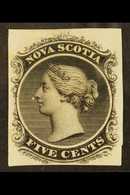 1860 5c Black Plate Proof On India, Uni 10TC, Very Fine With Clear Margins All Round. For More Images, Please Visit Http - Autres & Non Classés