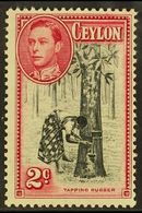 1938 2c Black And Carmine, Perf 13½x13, SG 386a, Very Fine And Fresh Mint. For More Images, Please Visit Http://www.sand - Ceylan (...-1947)