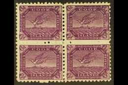 1900 6d Bright Purple Tern, SG 18a, Fine Mint Block Of Four, Incl. R1/9 Coloured Mark Below Bird. For More Images, Pleas - Cookinseln