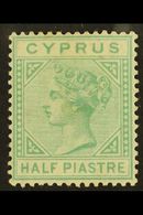 1881 ½pi Emerald-green, Wmk Crown CC, SG 11, Fine Mint. For More Images, Please Visit Http://www.sandafayre.com/itemdeta - Other & Unclassified